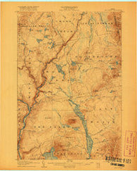 The Forks Maine Historical topographic map, 1:62500 scale, 15 X 15 Minute, Year 1907