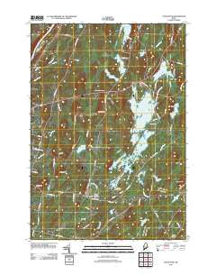 Togus Pond Maine Historical topographic map, 1:24000 scale, 7.5 X 7.5 Minute, Year 2011
