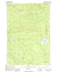 Tomhegan Pond Maine Historical topographic map, 1:24000 scale, 7.5 X 7.5 Minute, Year 1989