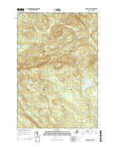 Tomhegan Pond Maine Current topographic map, 1:24000 scale, 7.5 X 7.5 Minute, Year 2014