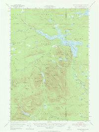 Traveler Mountain Maine Historical topographic map, 1:62500 scale, 15 X 15 Minute, Year 1955
