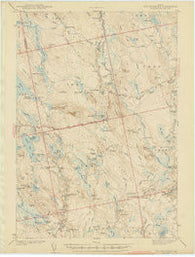 Tug Mountain Maine Historical topographic map, 1:62500 scale, 15 X 15 Minute, Year 1943