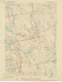 Tug Mountain Maine Historical topographic map, 1:62500 scale, 15 X 15 Minute, Year 1943
