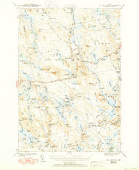 Tug Mountain Maine Historical topographic map, 1:62500 scale, 15 X 15 Minute, Year 1943