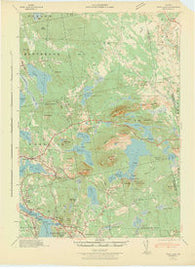 Tunk Lake Maine Historical topographic map, 1:62500 scale, 15 X 15 Minute, Year 1942