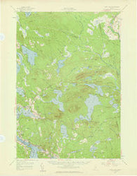 Tunk Lake Maine Historical topographic map, 1:62500 scale, 15 X 15 Minute, Year 1957
