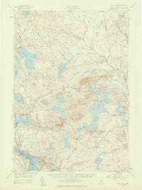 Tunk Lake Maine Historical topographic map, 1:62500 scale, 15 X 15 Minute, Year 1957
