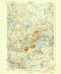 Tunk Lake Maine Historical topographic map, 1:62500 scale, 15 X 15 Minute, Year 1932