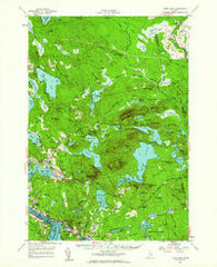 Tunk Lake Maine Historical topographic map, 1:62500 scale, 15 X 15 Minute, Year 1957