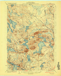 Tunk Lake Maine Historical topographic map, 1:62500 scale, 15 X 15 Minute, Year 1932