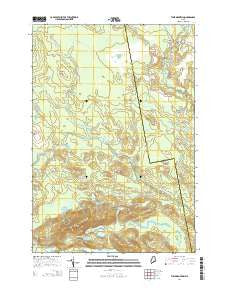 Tunk Mountain Maine Current topographic map, 1:24000 scale, 7.5 X 7.5 Minute, Year 2014