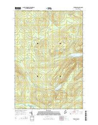 Turner Pond Maine Current topographic map, 1:24000 scale, 7.5 X 7.5 Minute, Year 2014