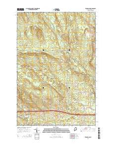 Twin Brook Maine Current topographic map, 1:24000 scale, 7.5 X 7.5 Minute, Year 2014
