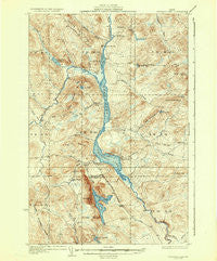 Umsaskis Lake Maine Historical topographic map, 1:62500 scale, 15 X 15 Minute, Year 1935