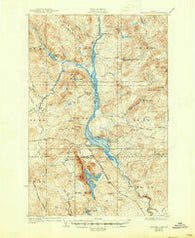 Umsaskis Lake Maine Historical topographic map, 1:62500 scale, 15 X 15 Minute, Year 1935