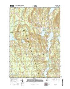 Union Maine Current topographic map, 1:24000 scale, 7.5 X 7.5 Minute, Year 2014