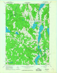 Union Maine Historical topographic map, 1:24000 scale, 7.5 X 7.5 Minute, Year 1965