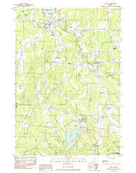 Unity Maine Historical topographic map, 1:24000 scale, 7.5 X 7.5 Minute, Year 1982