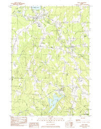 Unity Maine Historical topographic map, 1:24000 scale, 7.5 X 7.5 Minute, Year 1982