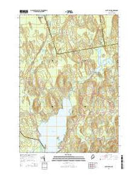 Unity Pond Maine Current topographic map, 1:24000 scale, 7.5 X 7.5 Minute, Year 2014