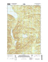 Upper Russell Pond Maine Current topographic map, 1:24000 scale, 7.5 X 7.5 Minute, Year 2014
