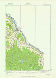 Van Buren Maine Historical topographic map, 1:62500 scale, 15 X 15 Minute, Year 1951