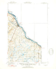 Van Buren Maine Historical topographic map, 1:62500 scale, 15 X 15 Minute, Year 1951