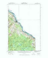 Van Buren Maine Historical topographic map, 1:62500 scale, 15 X 15 Minute, Year 1951