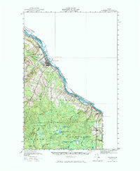 Van Buren Maine Historical topographic map, 1:62500 scale, 15 X 15 Minute, Year 1951