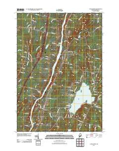 Vassalboro Maine Historical topographic map, 1:24000 scale, 7.5 X 7.5 Minute, Year 2011