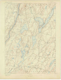 Vassalboro Maine Historical topographic map, 1:62500 scale, 15 X 15 Minute, Year 1893
