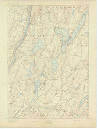 Vassalboro Maine Historical topographic map, 1:62500 scale, 15 X 15 Minute, Year 1893