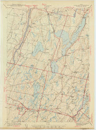 Vassalboro Maine Historical topographic map, 1:62500 scale, 15 X 15 Minute, Year 1943