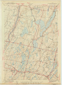 Vassalboro Maine Historical topographic map, 1:62500 scale, 15 X 15 Minute, Year 1943