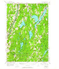 Vassalboro Maine Historical topographic map, 1:62500 scale, 15 X 15 Minute, Year 1956