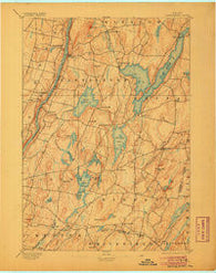 Vassalboro Maine Historical topographic map, 1:62500 scale, 15 X 15 Minute, Year 1893