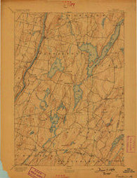 Vassalboro Maine Historical topographic map, 1:62500 scale, 15 X 15 Minute, Year 1893