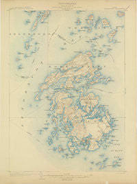 Vinalhaven Maine Historical topographic map, 1:62500 scale, 15 X 15 Minute, Year 1904