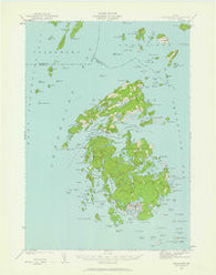 Vinalhaven Maine Historical topographic map, 1:62500 scale, 15 X 15 Minute, Year 1941