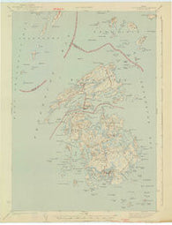 Vinalhaven Maine Historical topographic map, 1:62500 scale, 15 X 15 Minute, Year 1944