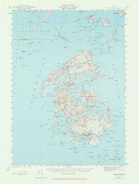 Vinalhaven Maine Historical topographic map, 1:62500 scale, 15 X 15 Minute, Year 1941