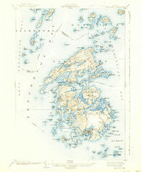 Vinalhaven Maine Historical topographic map, 1:62500 scale, 15 X 15 Minute, Year 1904