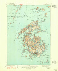 Vinalhaven Maine Historical topographic map, 1:62500 scale, 15 X 15 Minute, Year 1944