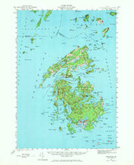 Vinalhaven Maine Historical topographic map, 1:62500 scale, 15 X 15 Minute, Year 1941