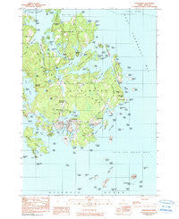Vinalhaven Maine Historical topographic map, 1:24000 scale, 7.5 X 7.5 Minute, Year 1982