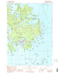 Vinalhaven Maine Historical topographic map, 1:24000 scale, 7.5 X 7.5 Minute, Year 1982