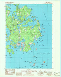 Vinalhaven Maine Historical topographic map, 1:24000 scale, 7.5 X 7.5 Minute, Year 1982