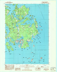Vinalhaven Maine Historical topographic map, 1:24000 scale, 7.5 X 7.5 Minute, Year 1982