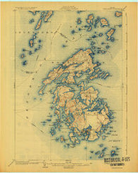 Vinalhaven Maine Historical topographic map, 1:62500 scale, 15 X 15 Minute, Year 1904