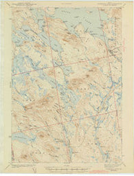 Wabassus Lake Maine Historical topographic map, 1:62500 scale, 15 X 15 Minute, Year 1943